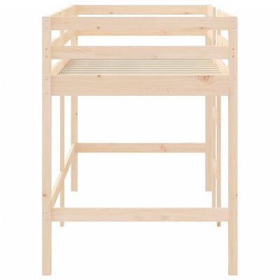 vidaXL Letto Soppalco con Scala Bambini 90x190 cm Legno Massello Pino