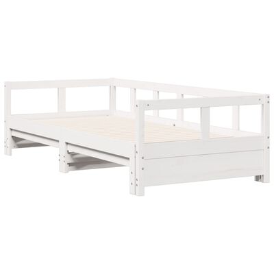 vidaXL Dormeuse senza Materasso Bianca 80x200 cm Legno Massello Pino