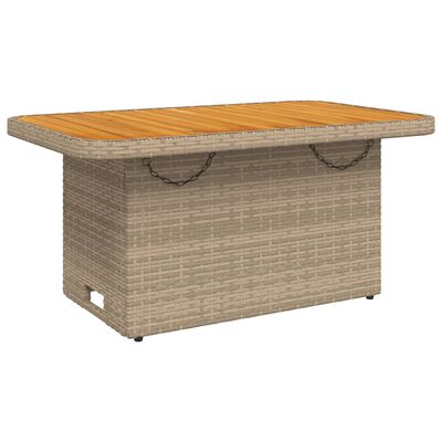 vidaXL Set da Pranzo da Giardino 2 pz con Cuscini Beige in Polyrattan