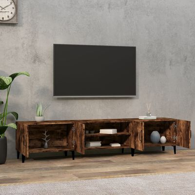 vidaXL Mobile TV Rovere Fumo 180x31,5x40 cm in Legno Multistrato