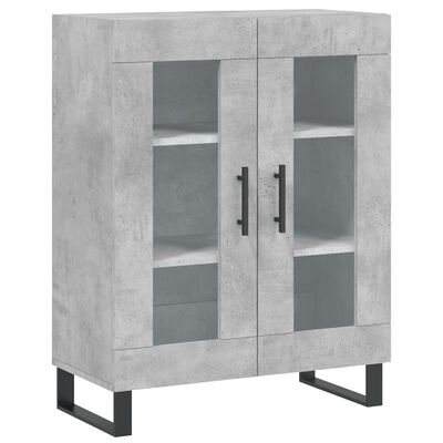 vidaXL Credenza Grigio Cemento 69,5x34x90 cm in Legno Multistrato