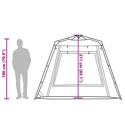 vidaXL Tenda da Pesca 4 Persone Mimetica a Rilascio Rapido