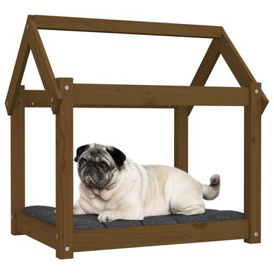 vidaXL Cuccia per Cani Ambra 71x55x70 cm in Legno Massello di Pino