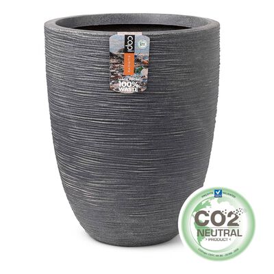 Capi Vaso Basso Elegante Waste Rib 46x58 cm Grigio