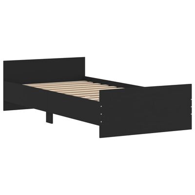 vidaXL Giroletto Nero 90x200 cm in Legno Multistrato