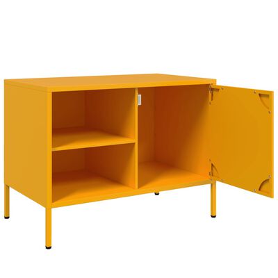 vidaXL Mobile TV Giallo Senape 68x39x50,5 cm in Acciaio