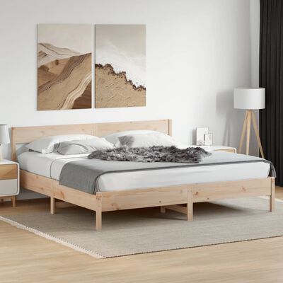 vidaXL Giroletto senza Materasso 180x200 cm in Legno Massello di Pino