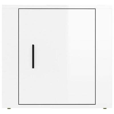 vidaXL Comodini 2 pz in Bianco Lucido 50x39x47 cm