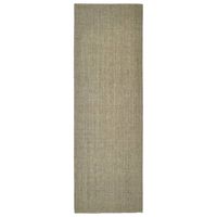 vidaXL Tappeto in Sisal per Tiragraffi Tortora 66x200 cm