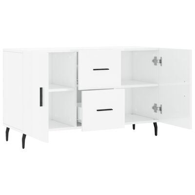 vidaXL Credenza Bianco Lucido 100x36x60 cm in Legno Multistrato