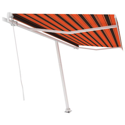 vidaXL Tenda da Sole Autoportante Manuale 400x350cm Arancione Marrone