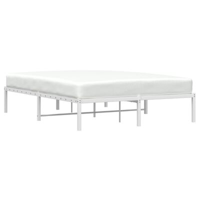 vidaXL Giroletto in Metallo Bianco 135x190 cm