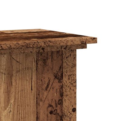 vidaXL Supporto per Piante Legno Vecchio 33x33x80 cm Legno Multistrato