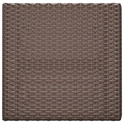 vidaXL Tavolo Pieghevole da Bistrò Marrone 55x54x71 cm Polyrattan