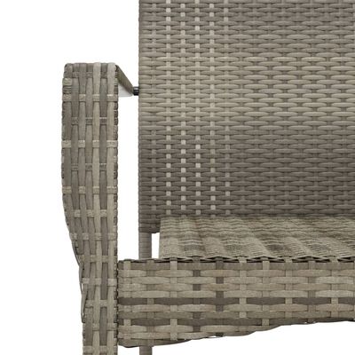 vidaXL Set da Pranzo da Giardino 3 pz con Cuscini in Polyrattan Grigio