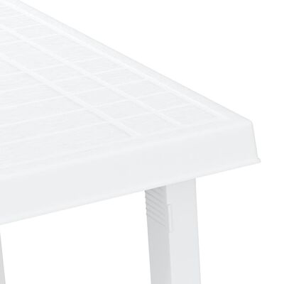 vidaXL Tavolo da Campeggio Bianco 79x56x64cm in PP Aspetto in Legno