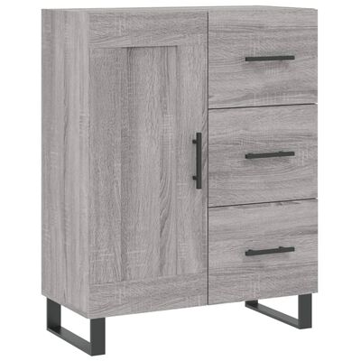 vidaXL Credenza Grigio Sonoma 69,5x34x180 cm in Legno Multistrato