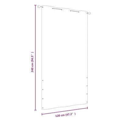 vidaXL Paravento per Balcone Rosso 120x240 cm in Tessuto Oxford