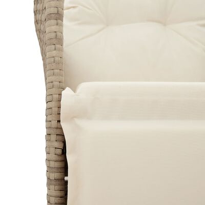 vidaXL Set da Bistrò 3 pz con Cuscini Beige in Polyrattan