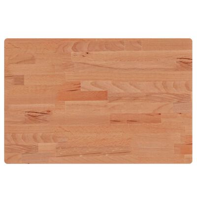 vidaXL Piano Tavolo 60x40x1,5cm Rettangolare Legno Massello Faggio