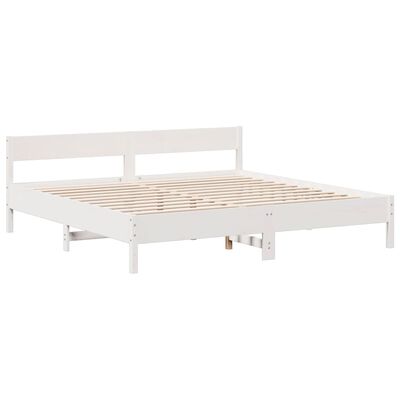 vidaXL Giroletto con Libreria senza Materasso 180x200 cm in Legno Pino