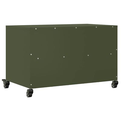 vidaXL Mobile TV Verde Oliva 68x39x43,5 cm in Acciaio