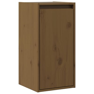 vidaXL Pensili 2 pz Marrone ambra 80x30x35cm in Legno Massello di Pino