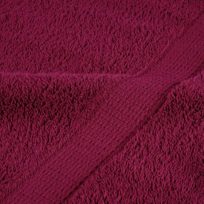 vidaXL Set ASciugamani SOLUND 8 pz Bordeaux 600 gsm