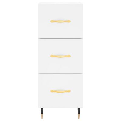 vidaXL Credenza Bianca 34,5x34x180 cm in Legno Multistrato