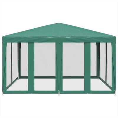 vidaXL Tenda per Feste con 8 Pareti Laterali in Rete Verde 4x4 m HDPE