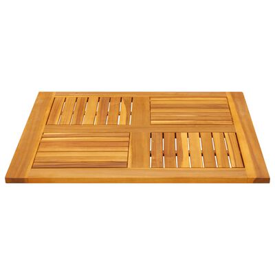 vidaXL Piano per Tavolo 80x80x2,2 cm Quadrato Legno Massello di Faggio