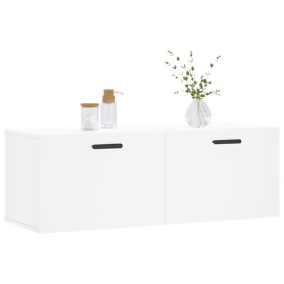 vidaXL Mobile a Parete Bianco 100x36,5x35 cm in Legno Multistrato