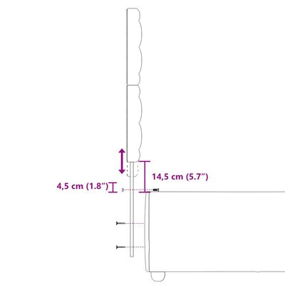 vidaXL Giroletto a Molle con Materasso Nero 100x200 cm in Tessuto