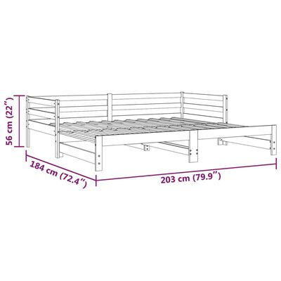 vidaXL Dormeuse Estraibile senza Materasso Marrone Ambra 2x(90x200) cm