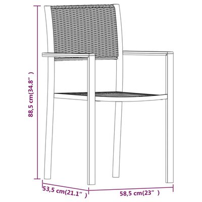 vidaXL Set da Pranzo da Giardino 9 pz Nero