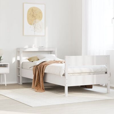 vidaXL Letto senza Materasso Bianco 90x200 cm Legno Massello di Pino