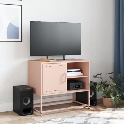 vidaXL Mobile TV Rosa 68x39x60,5 cm in Acciaio