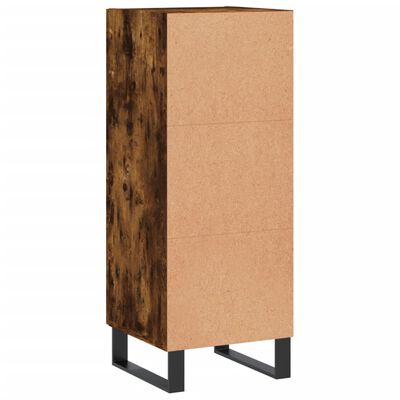 vidaXL Credenza Rovere Fumo 34,5x34x90 cm in Legno Multistrato