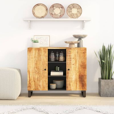 vidaXL Credenza con 2 Ante 90x33x75 cm in Legno Massello di Mango