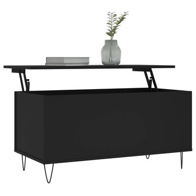 vidaXL Tavolino da Salotto Nero 90x44,5x45 cm in Legno Multistrato