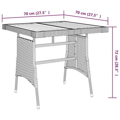 vidaXL Set da Pranzo da Giardino 3 pz in Polyrattan Nero