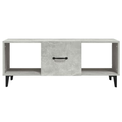 vidaXL Tavolino Salotto Grigio Cemento 102x50x40 cm Legno Multistrato