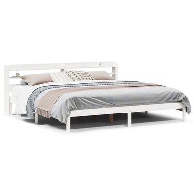 vidaXL Letto senza Materasso Bianco 180x200 cm Legno Massello di Pino