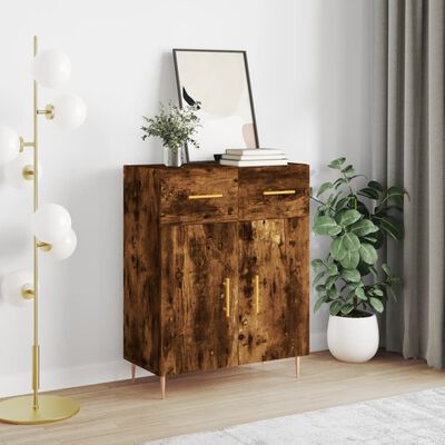 vidaXL Credenza Rovere Fumo 69,5x34x90 cm in Legno Multistrato