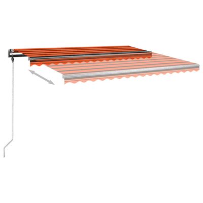 vidaXL Tenda da Sole Autoportante Manuale 450x350cm Arancione Marrone