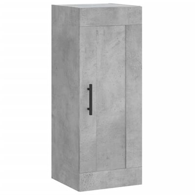 vidaXL Mobile a Parete Grigio Cemento 34,5x34x90 cm Legno Multistrato