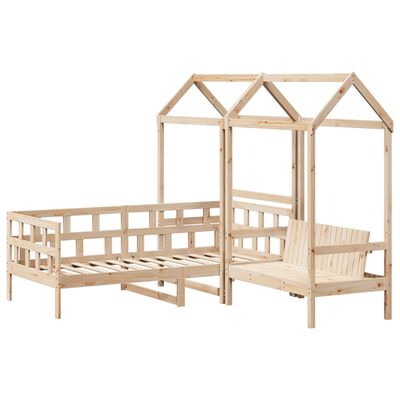 vidaXL Set Dormeuse con Tetto 90x200cm Legno Massello di Pino