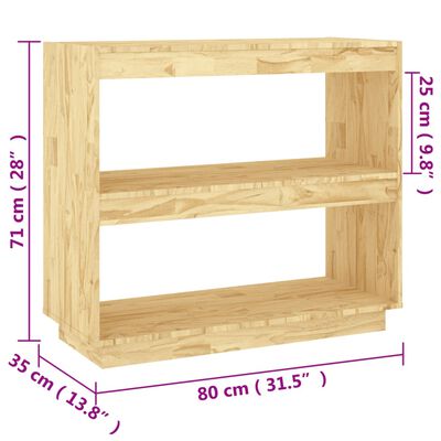 vidaXL Libreria 80x35x71 cm in Legno Massello di Pino