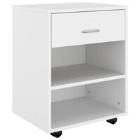 vidaXL Mobiletto con Ruote Bianco 46x36x59 cm in Legno Multistrato