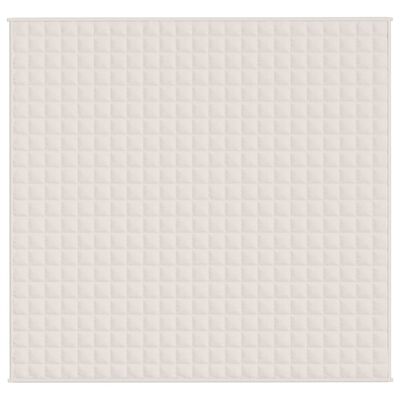 vidaXL Coperta Ponderata Crema Chiaro 220x235 cm 11 kg Tessuto